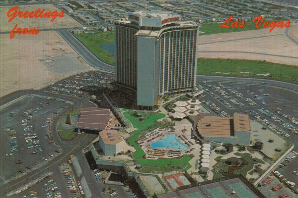 Postcard of the International Hotel, Elvis Presley's Las Vegas home from 1969